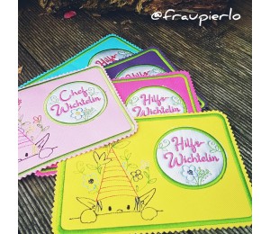 Stickdatei ITH - Mug Rug Wichtel